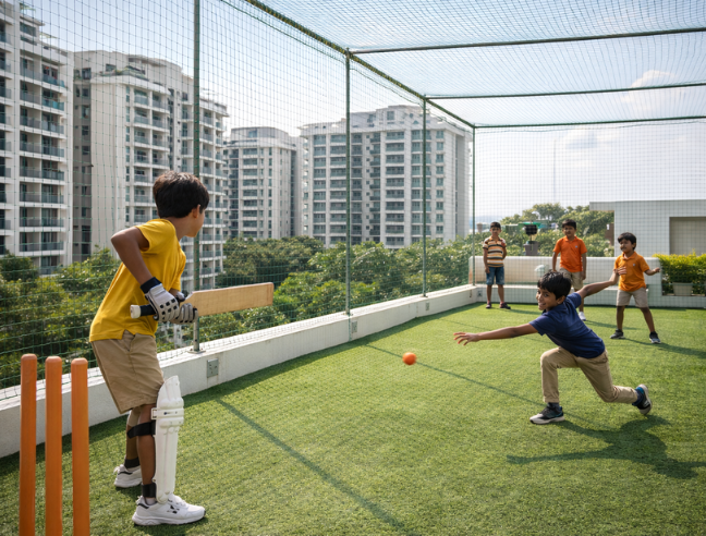 Cricket practice nets Coimbatore installation