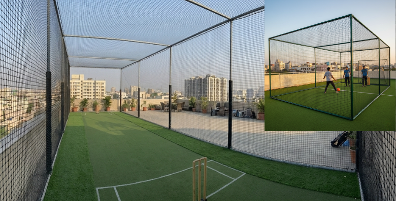 Terrace Cricket Nets Installation in Vadavalli